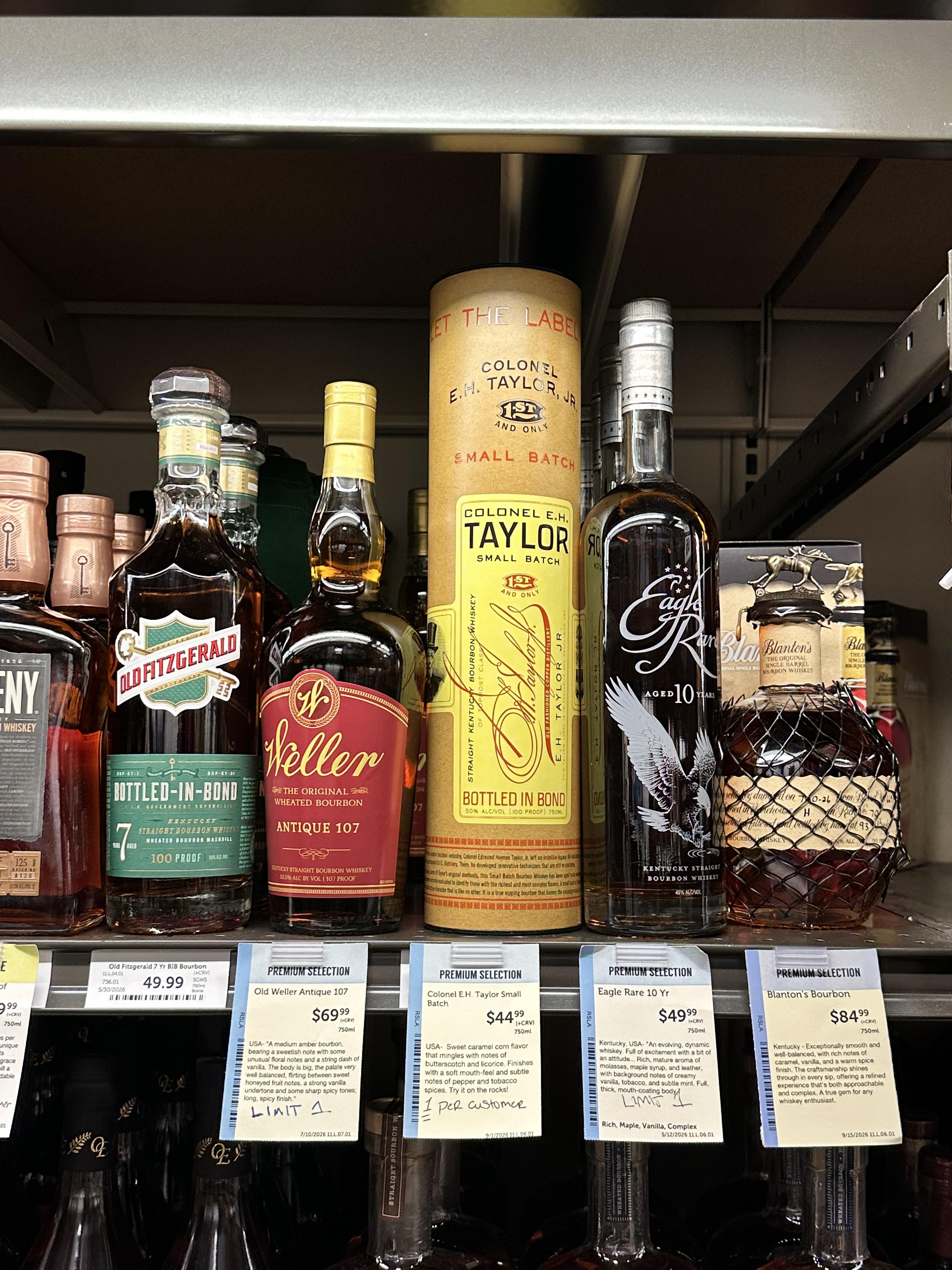 Whiskey and Bourbon Shelf Read in Philadelphia, PA with 7 products identified